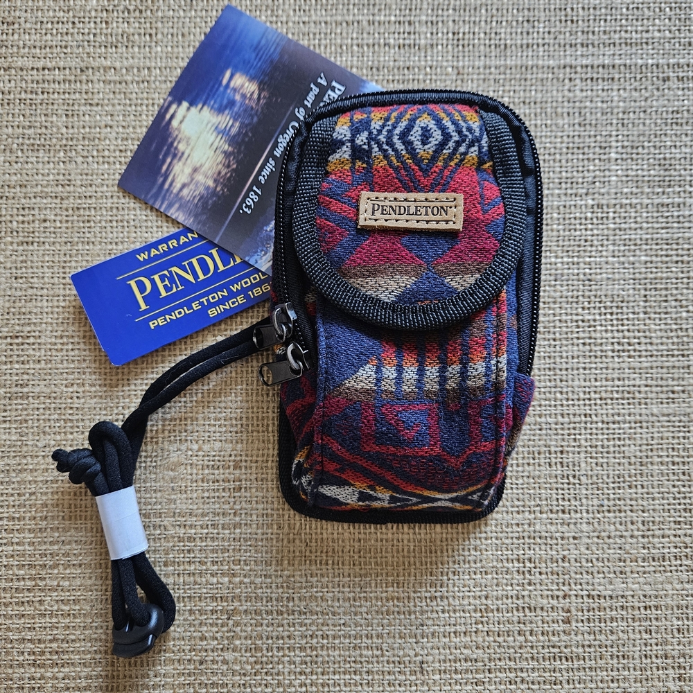 Pendleton Woolen Small Zip Pouch with Wrist Strap - Multicolor Southwestern